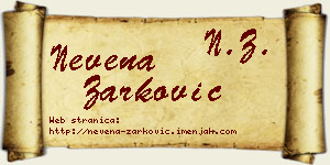 Nevena Žarković vizit kartica